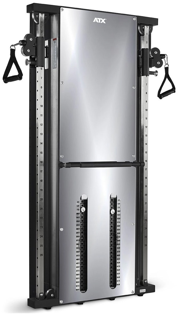 Bild von ATX Duale Wandzugstation - Mirror - mit 2 x 60 kg Steckgewichten